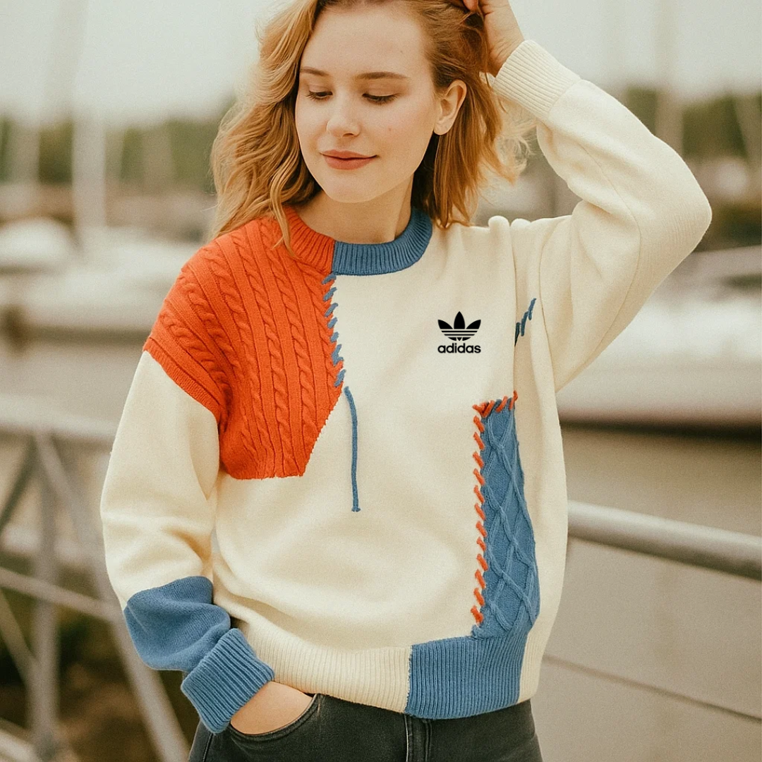 AD - Women's Patchwork Casual Sweater