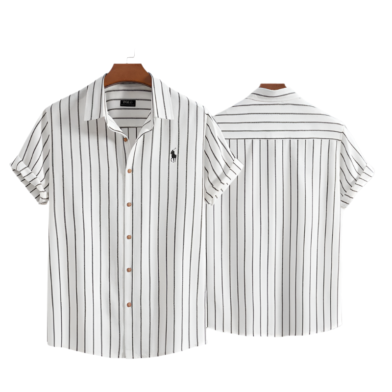 Striped Shirt & Shorts Set